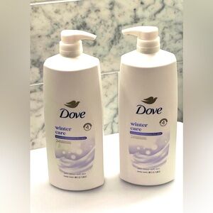 2 40oz DOVE WINTER CARE Body Wash Pump
